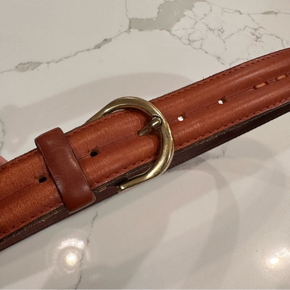 Unbranded Mens Cognac Brown Genuine Leather Handmade Belt Size 36 Made In Turkey - Picture 4 of 10